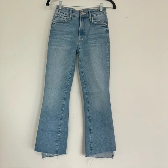 MOTHER Sky Blue Wide Leg Jeans - Picture 1 of 4
